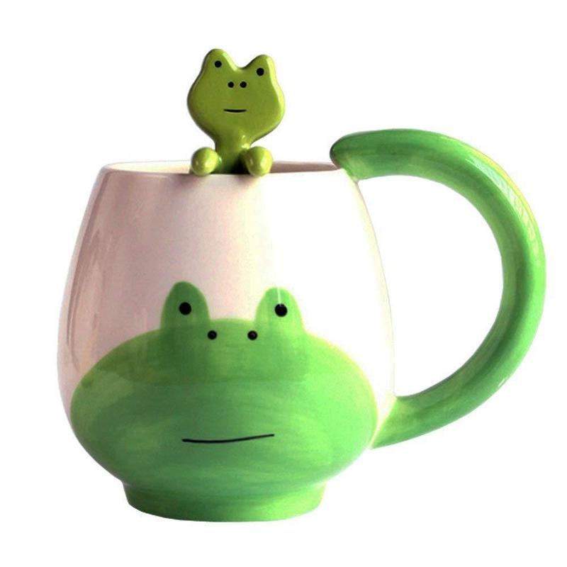 Detail Frog Mug With Spoon Nomer 12