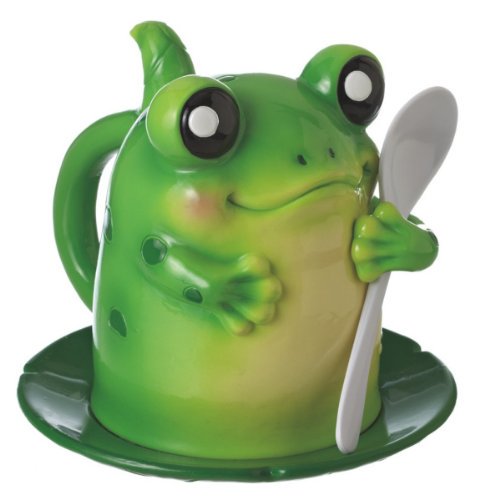 Detail Frog Mug With Spoon Nomer 14