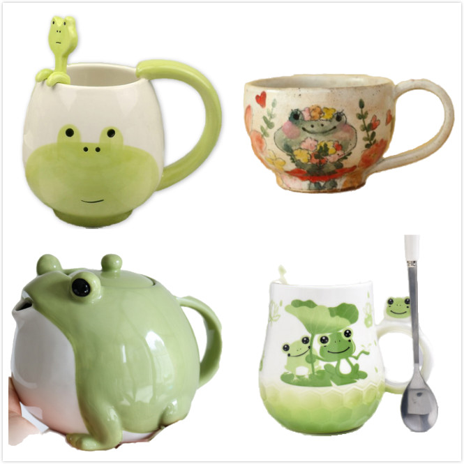 Detail Frog Mug With Spoon Nomer 35