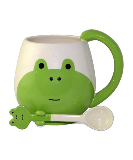 Detail Frog Mug With Spoon Nomer 5