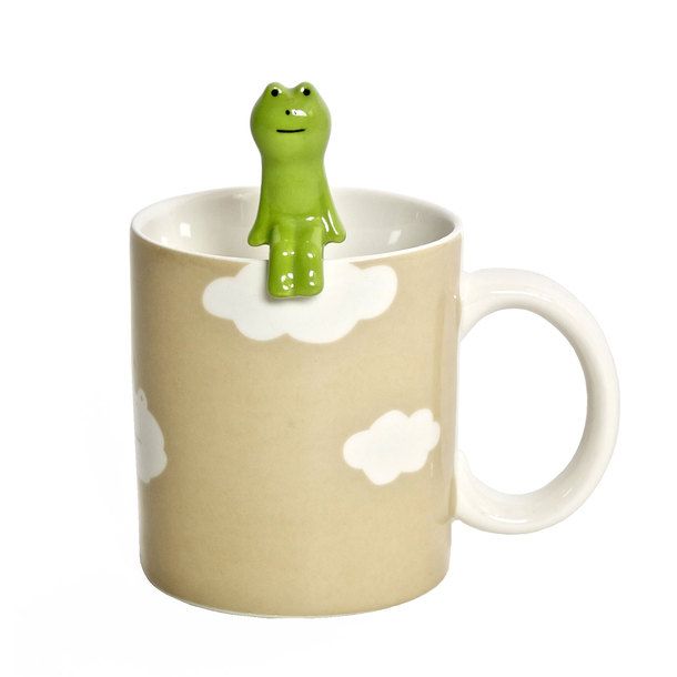 Detail Frog Mug With Spoon Nomer 6