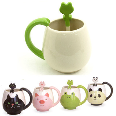 Detail Frog Mug With Spoon Nomer 48