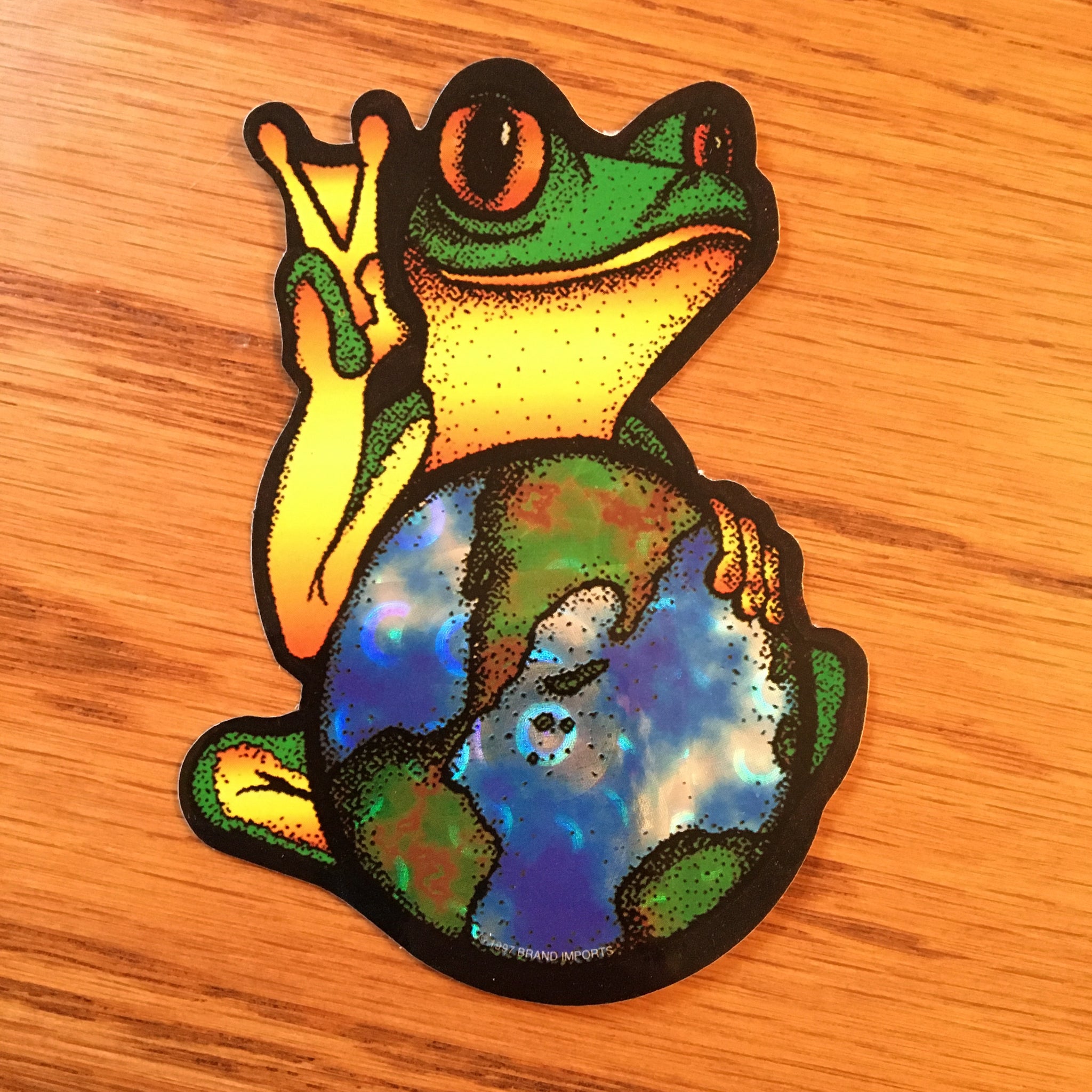 Detail Frog Peace Sign Sticker Nomer 29
