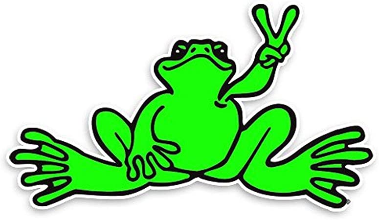 Detail Frog Peace Sign Sticker Nomer 4