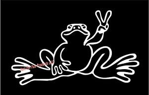 Detail Frog Peace Sign Sticker Nomer 5