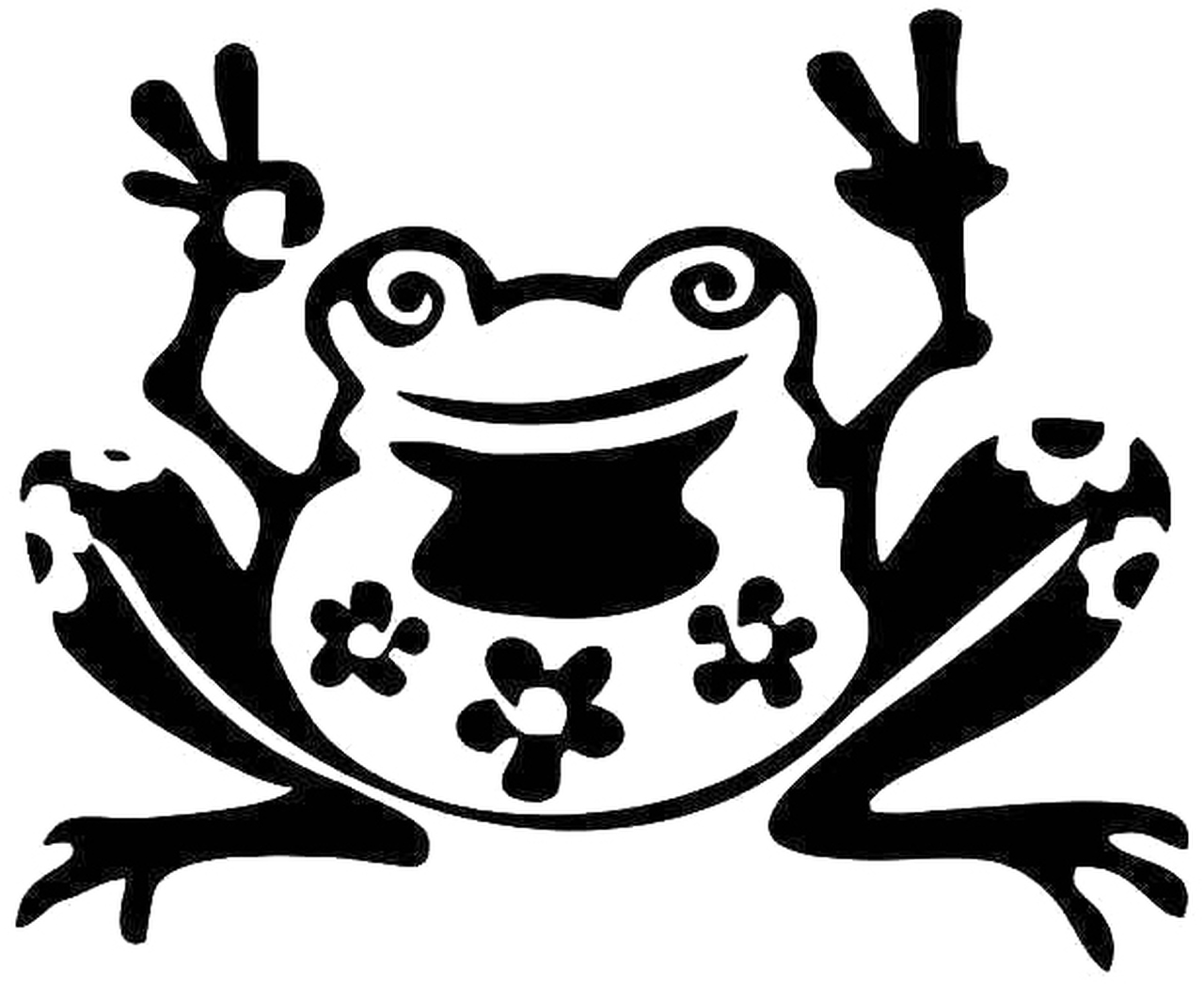 Detail Frog Peace Sign Sticker Nomer 42
