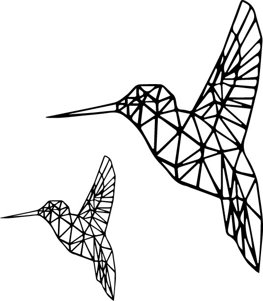 Detail Geometrischer Kolibri Nomer 3