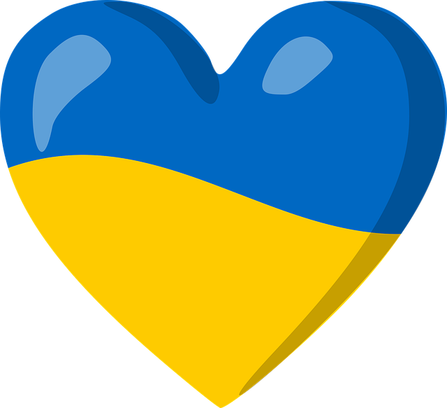 Ukraine Flag Heart - KibrisPDR