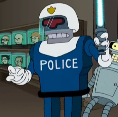 Detail Futurama Police Robot Nomer 22