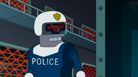 Detail Futurama Police Robot Nomer 5