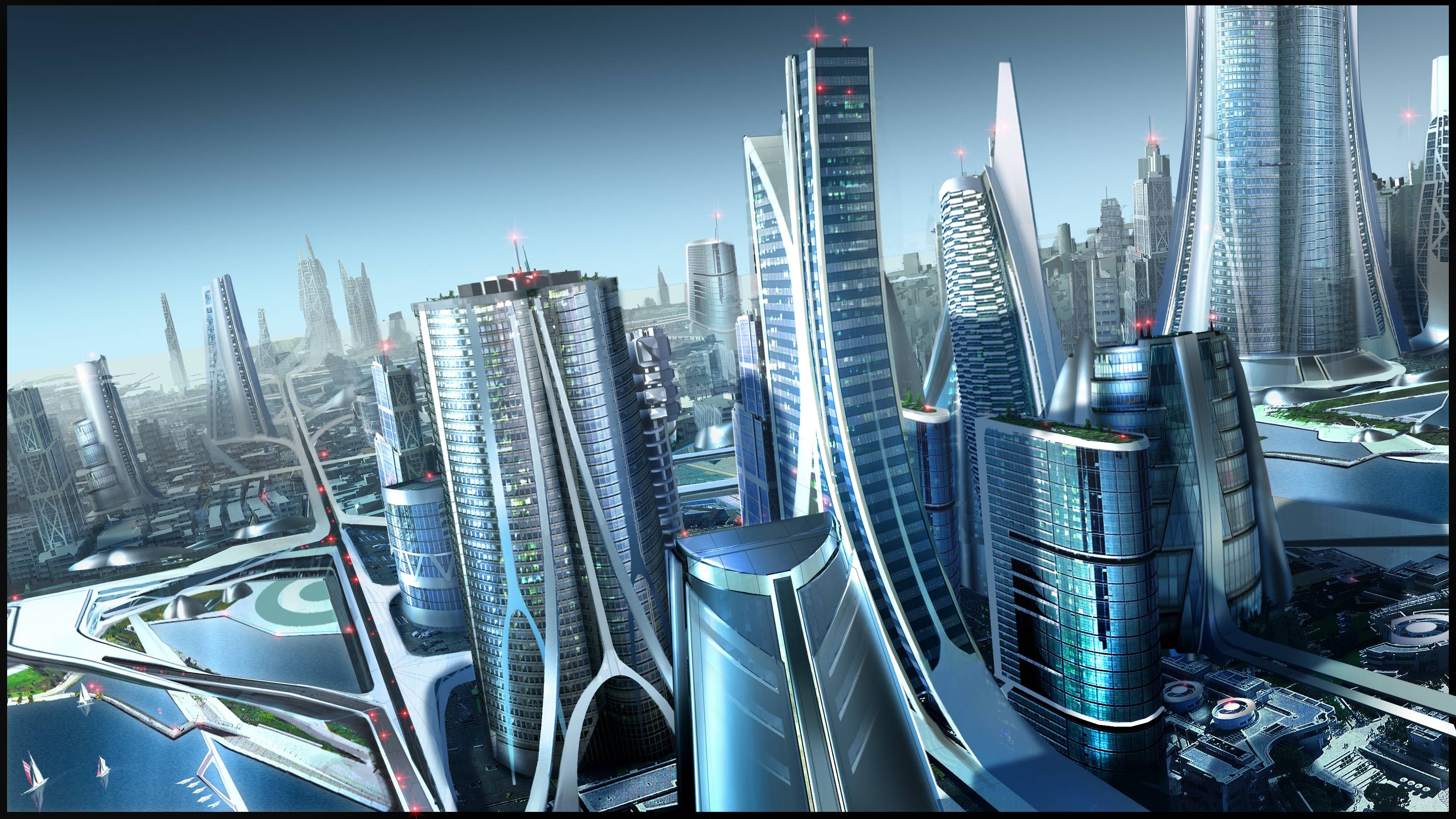 Detail Future City Wallpaper Nomer 48