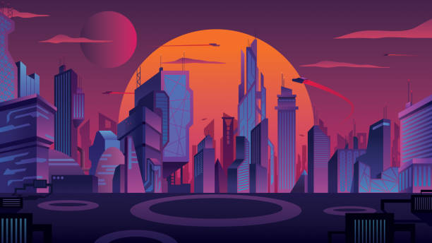 Detail Futuristic City Background Nomer 22