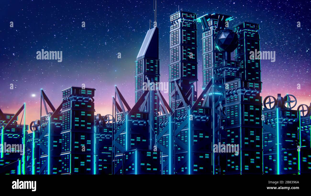 Detail Futuristic City Background Nomer 35