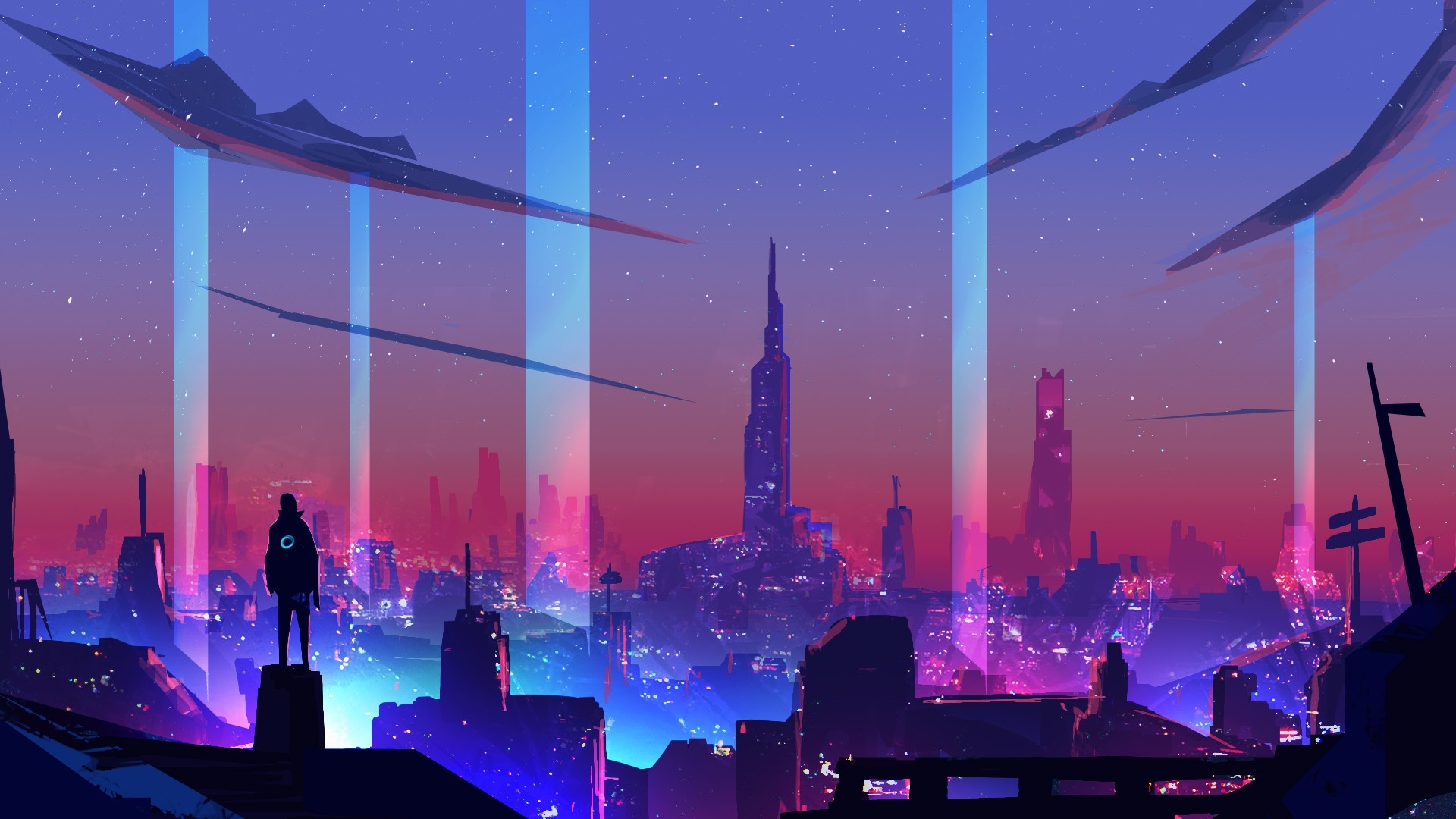 Detail Futuristic City Background Nomer 43