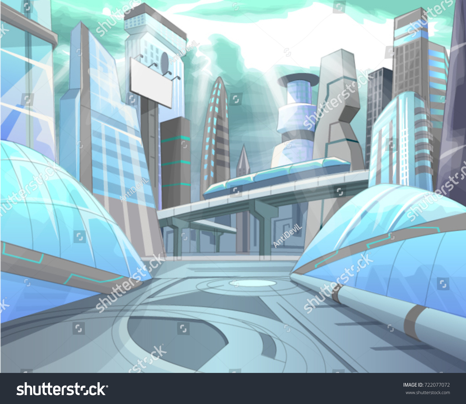 Detail Futuristic City Background Nomer 47