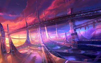 Detail Futuristic City Background Nomer 52