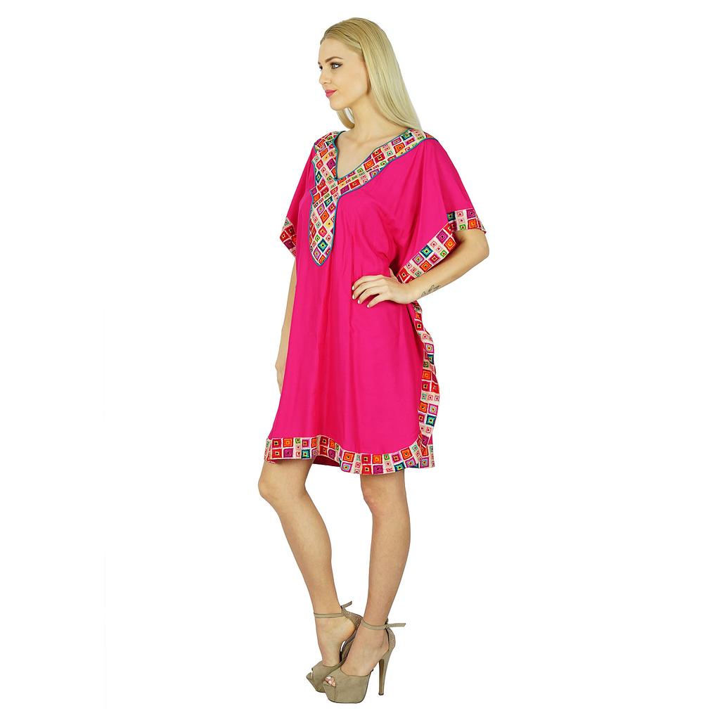 Detail Boho Kleid Rosa Nomer 7