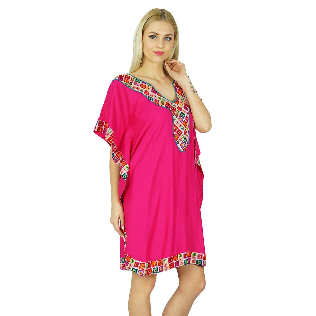 Detail Boho Kleid Rosa Nomer 9