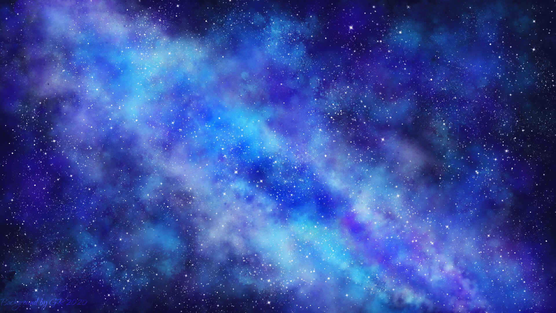 Detail Galaxy Background Blue Nomer 16