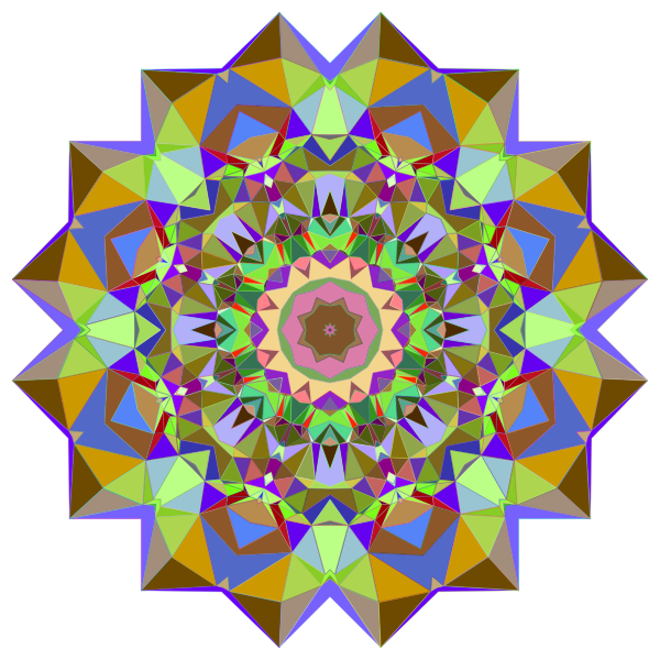 Detail Pattern Geometric Flower Nomer 19