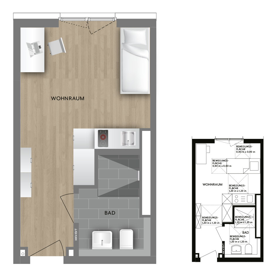 Detail Studentenwohnheim Grundriss Nomer 3