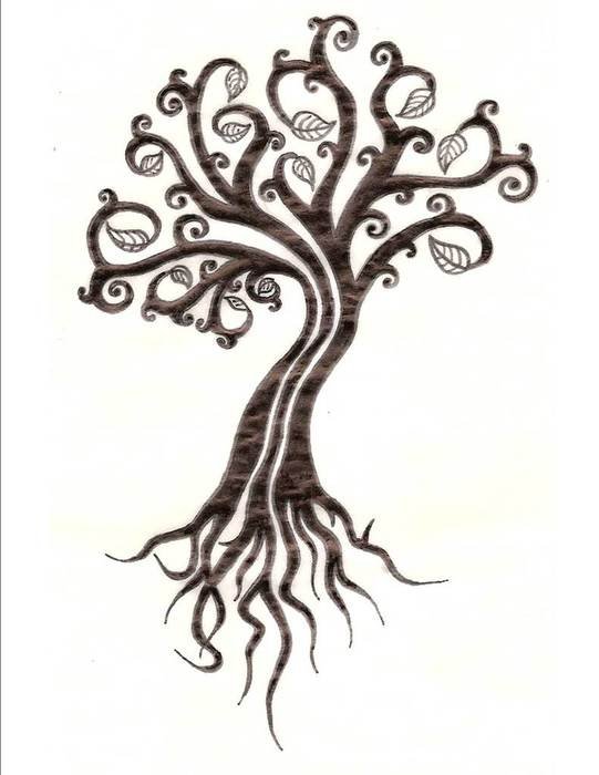 Detail Abstract Tree Of Life Tattoo Nomer 10