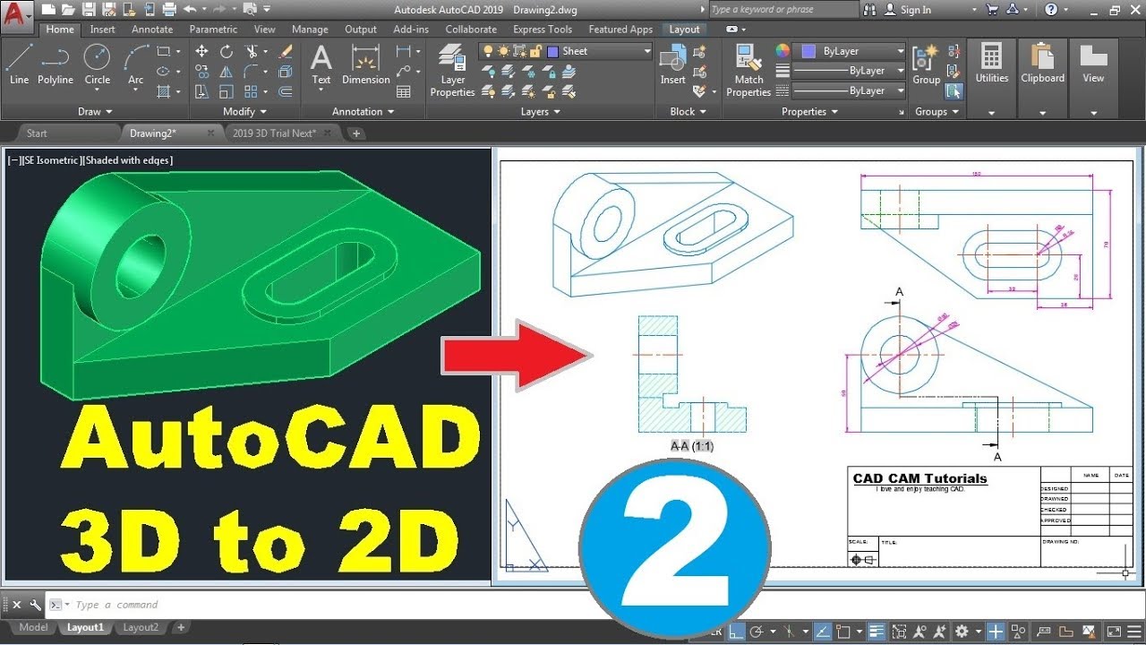 Detail Gambar 2d Di Autocad Nomer 12