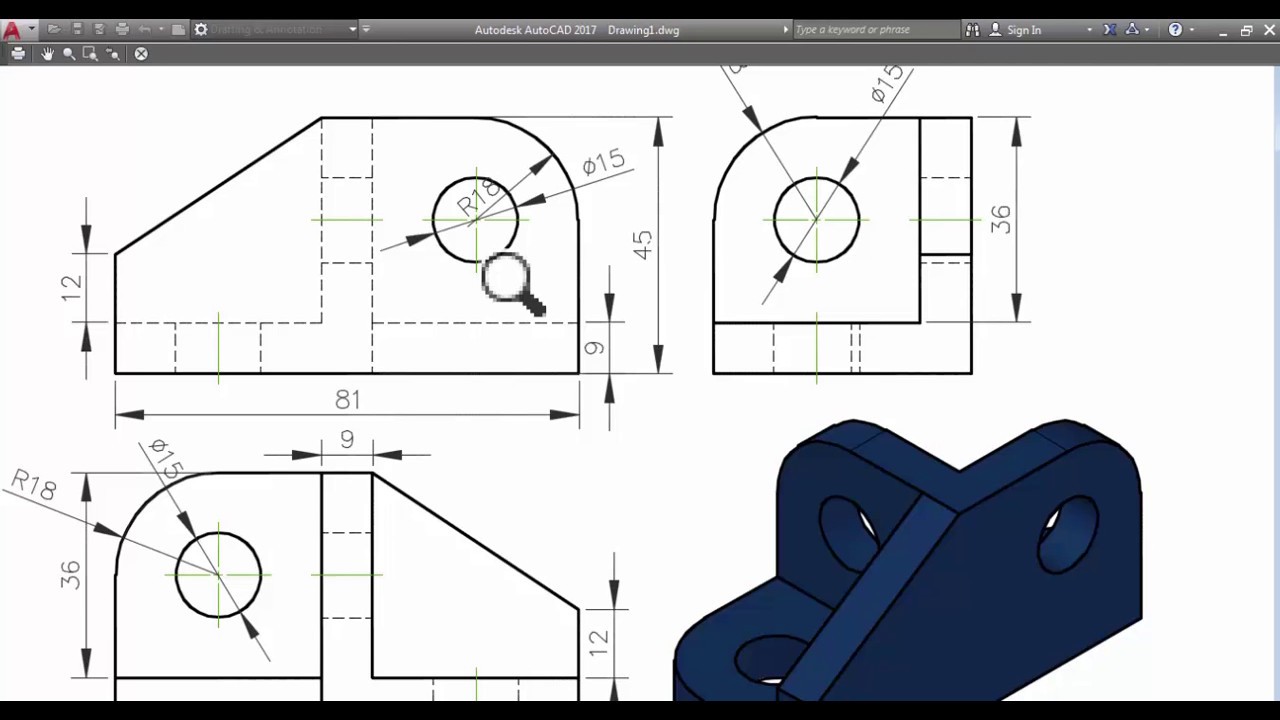 Detail Gambar 2d Di Autocad Nomer 14