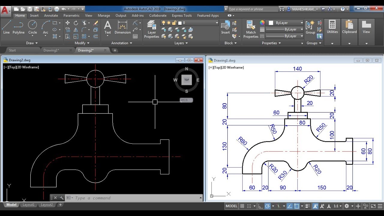 Detail Gambar 2d Di Autocad Nomer 24