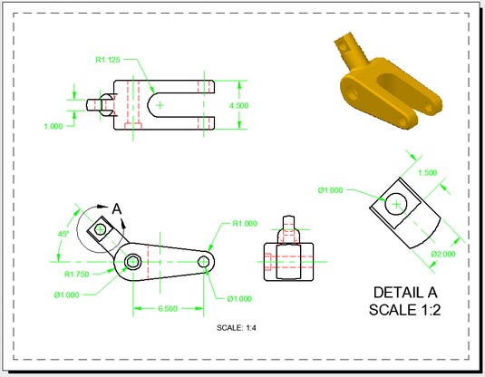 Detail Gambar 2d Di Autocad Nomer 7