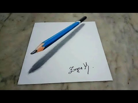Detail Gambar 3 Dimensi Mudah Dengan Pensil Nomer 14