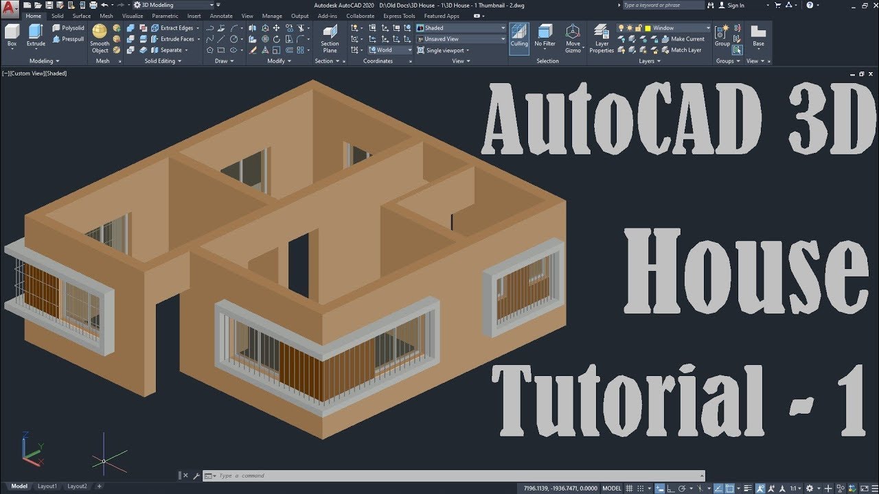 Detail Gambar 3d Autocad Nomer 4