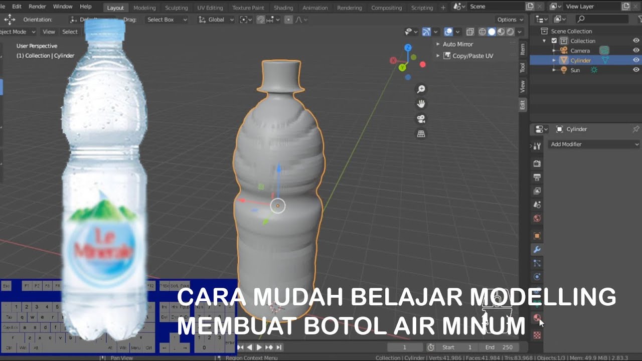 Detail Gambar 3d Botol Nomer 46