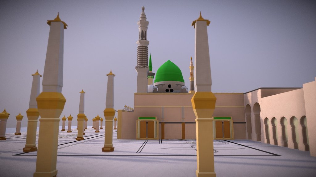 Detail Gambar 3d Masjid Nabawi Nomer 2