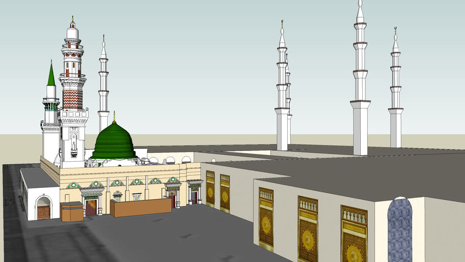 Detail Gambar 3d Masjid Nabawi Nomer 9