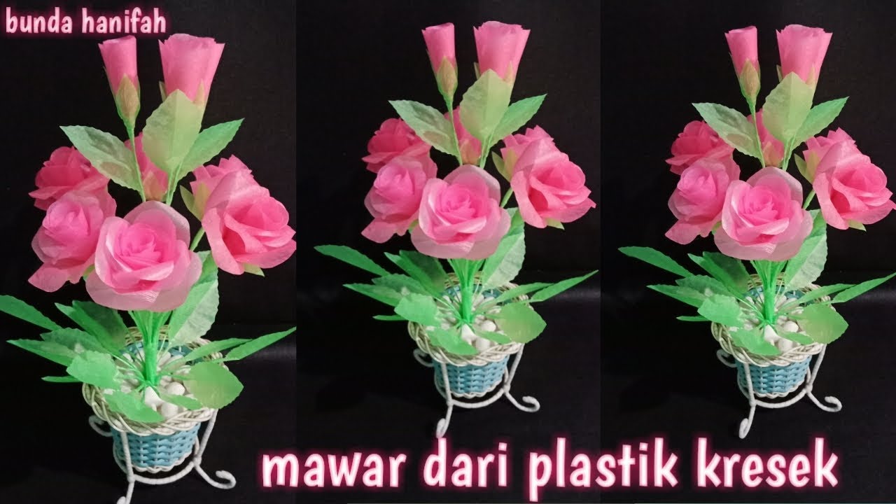 Detail Bunga Dari Kantong Plastik Warna Warni Nomer 25