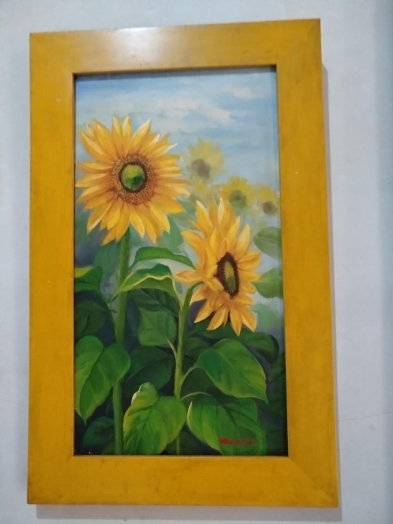 Detail Bunga Matahari Lukisan Nomer 13