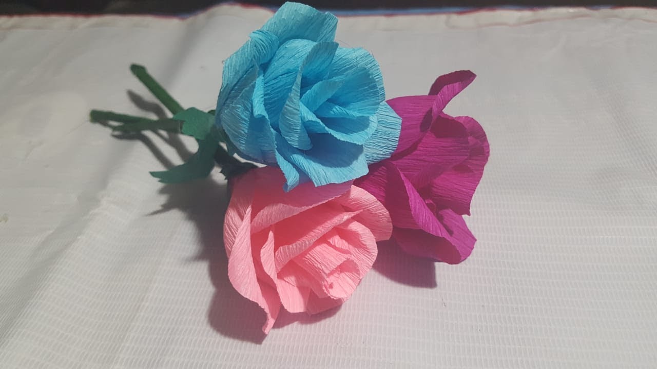 Bunga Mawar Dari Kertas Krep - KibrisPDR
