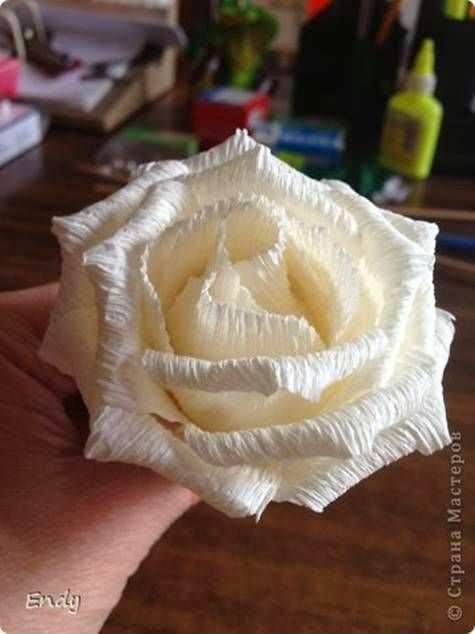 Detail Bunga Mawar Dari Kertas Krep Nomer 14