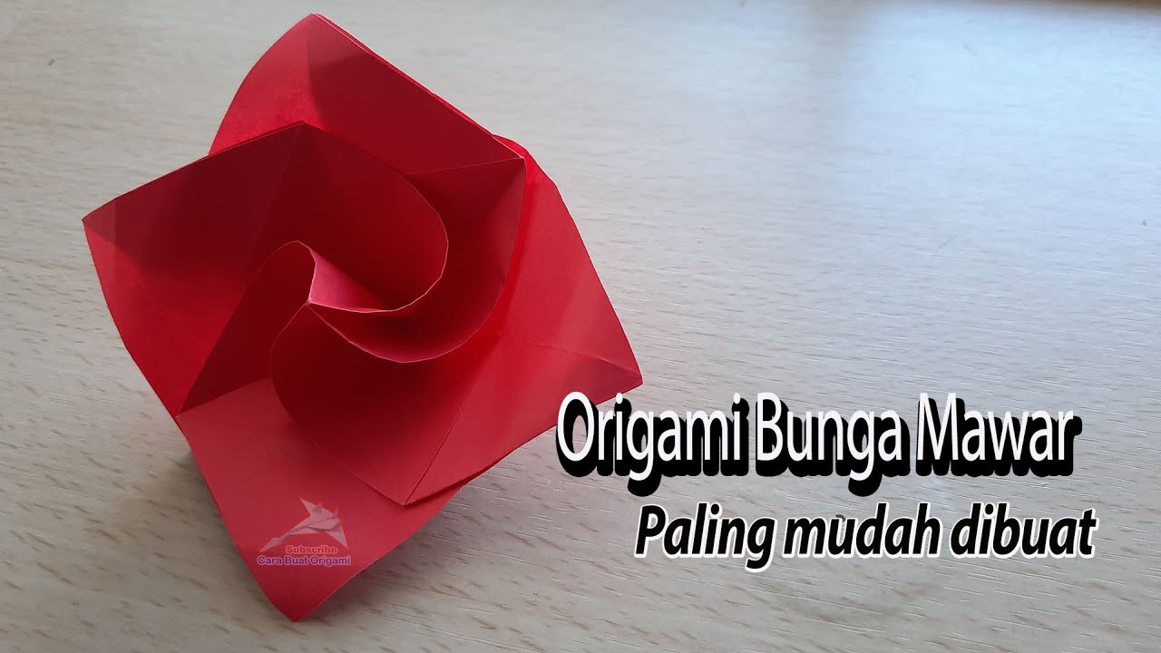 Detail Bunga Mawar Dari Kertas Origami Nomer 30