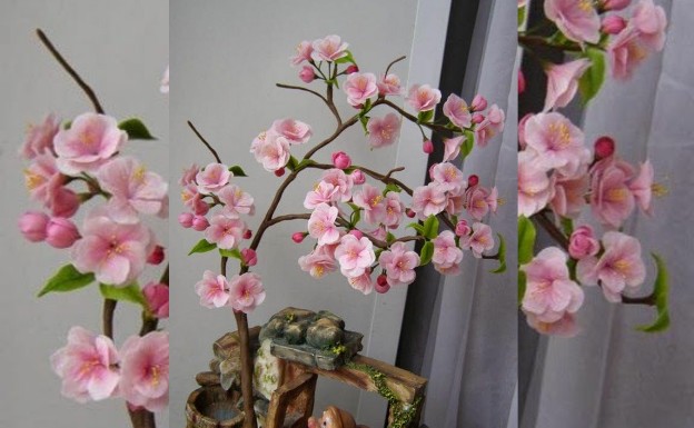 Detail Bunga Sakura Dari Kain Flanel Nomer 37
