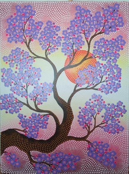 Detail Bunga Sakura Lukisan Nomer 11