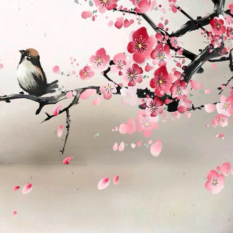 Detail Bunga Sakura Lukisan Nomer 50