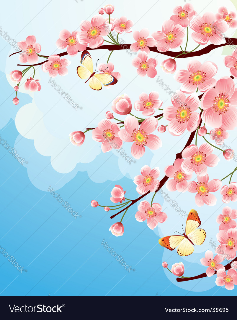 Detail Bunga Sakura Vector Nomer 23