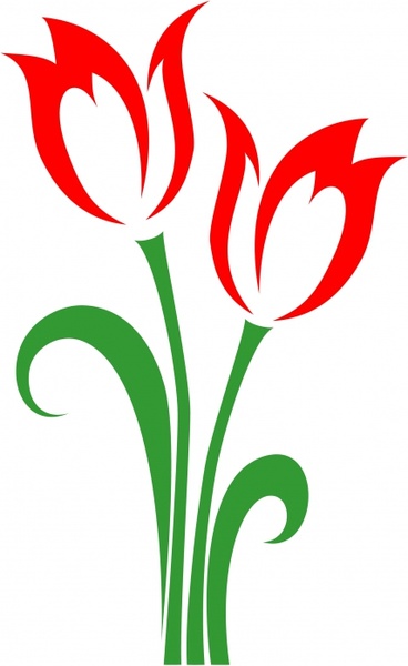 Detail Bunga Tulip Vector Nomer 6