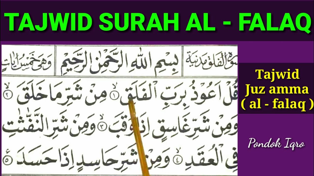 Detail Bunyi Surat Al Falaq Nomer 30