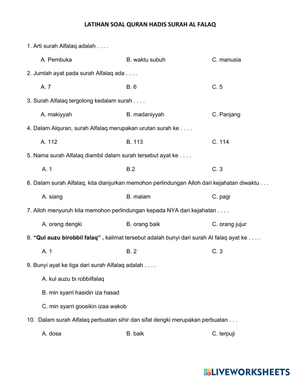 Detail Bunyi Surat Al Falaq Ayat 3 Nomer 42