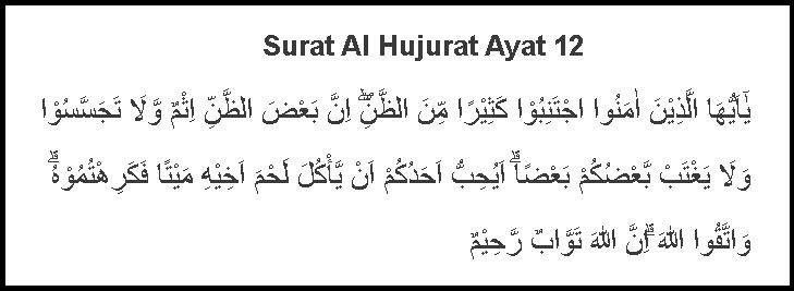 Detail Bunyi Surat Al Hujurat Ayat 12 Nomer 3