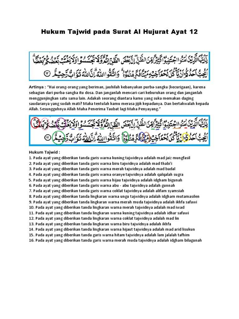 Detail Bunyi Surat Al Hujurat Ayat 12 Nomer 24