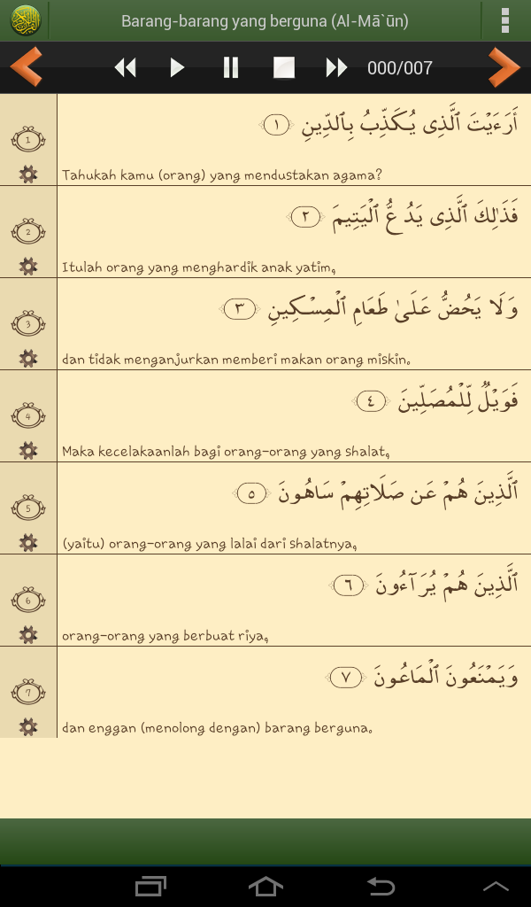 Detail Bunyi Surat Al Ma Un Nomer 27